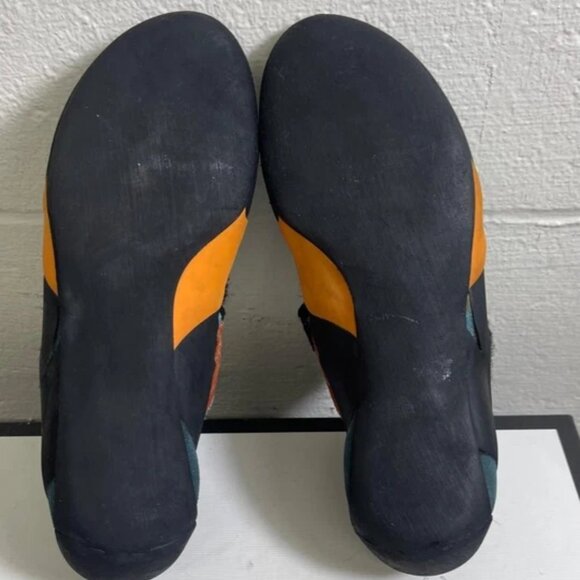 Scarpa Force V Rock Climbing Shoes Blue Black Suede Hook & Loop Women's 7 US - Picture 9 of 9